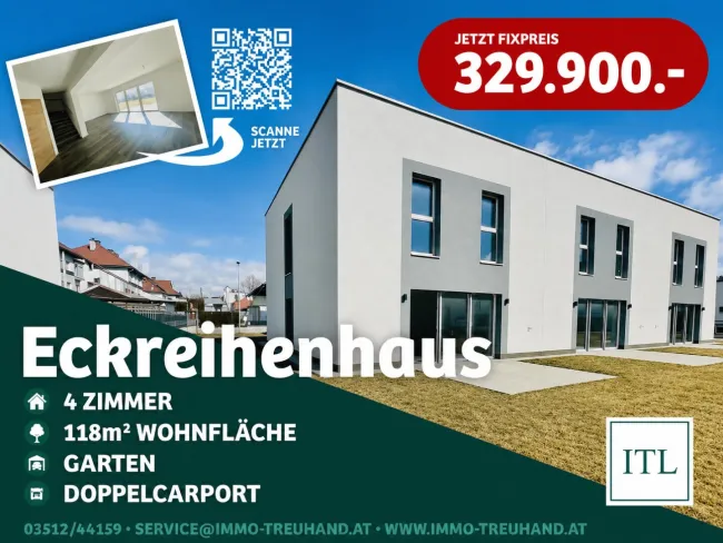 Knittelfeld - Landschach: Modernes Eck-Reihenhaus in familienfreundlicher Lage - Haus 1 - Titelbild