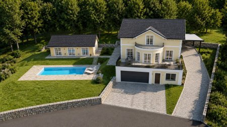 Knittelfeld: Raum für Visionen - Exklusiver Rohbau mit ca 493 m² Wohnkomfort in traumhafter Aussichtslage mit Blick über das Murtal