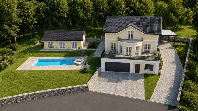 Knittelfeld: Raum für Visionen - Exklusiver Rohbau mit ca 493 m² Wohnkomfort in traumhafter Aussichtslage mit Blick über das Murtal - Bild