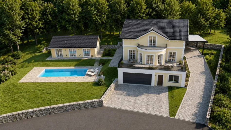 Knittelfeld: Raum für Visionen - Exklusiver Rohbau mit ca 493 m² Wohnkomfort in traumhafter Aussichtslage mit Blick über das Murtal - Bild
