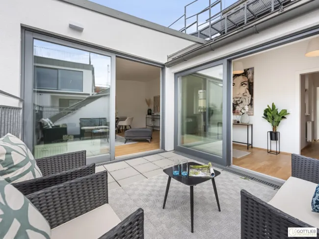 Bestlage Servitenviertel! Perfekt geschnittenes 3,5-Zimmer-Penthouse auf einer Ebene mit drei Terrassen - Titelbild