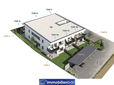 Helle Gartenwohnung mit 4 Zimmer und Carport - Jetzt Rohbau besichtigen!
