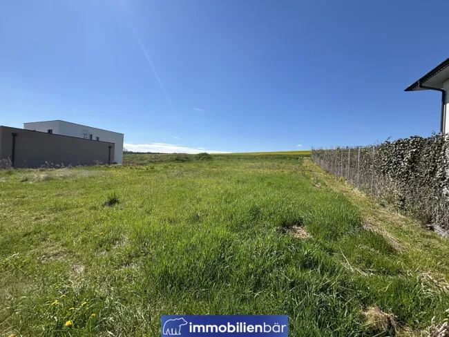 Grundstück in ruhiger Lage mit sanfter Hanglage und Grünblick - Bild