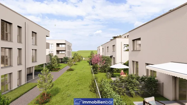 BELVARIA - Ensemble - Reihenhaus mit Dachterrasse, Garten und Doppelcarport - Bild