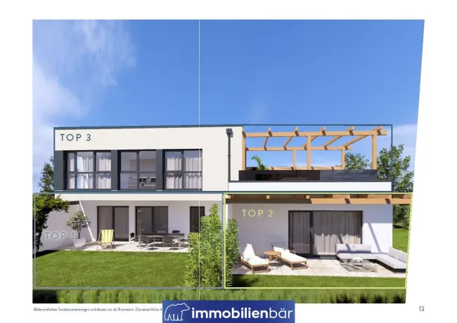 HILLSIDE HOFKIRCHEN - 3 Zimmer-Gartenwohnung - SUNRISE Top 1 - Bild