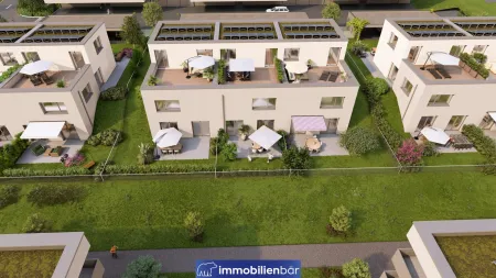 BELVARIA - Ensemble - Reihenhaus mit Dachterrasse, Garten und Doppelcarport