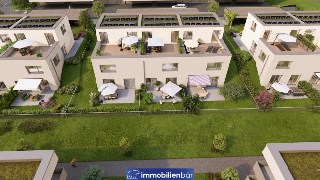 BELVARIA - Ensemble - Reihenhaus mit Dachterrasse, Garten und Doppelcarport - Titelbild