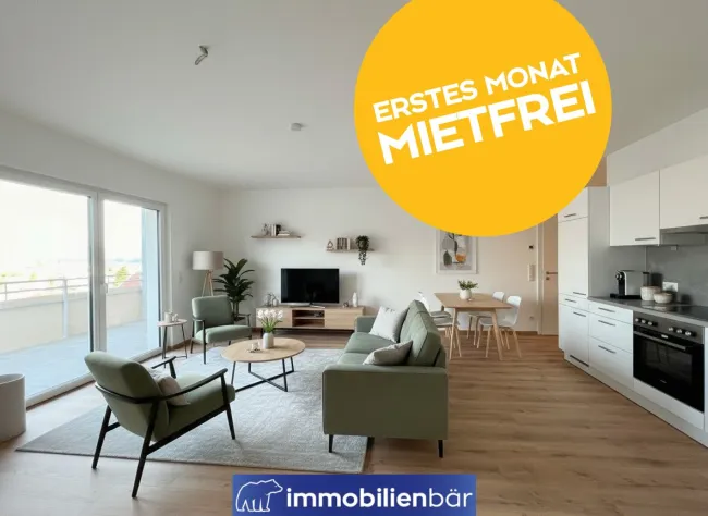 ERSTES MONAT MIETFREI - moderne barrierefreie Wohnung mit Balkon und tollem Fernblick - inkl. Küche - Top 14 - Titelbild