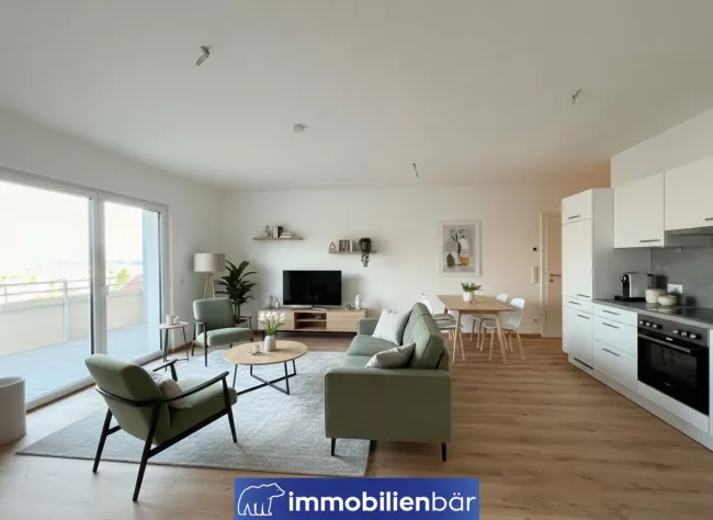 ERSTES MONAT MIETFREI - moderne barrierefreie Wohnung mit Balkon und tollem Fernblick - inkl. Küche - Top 14 - Bild
