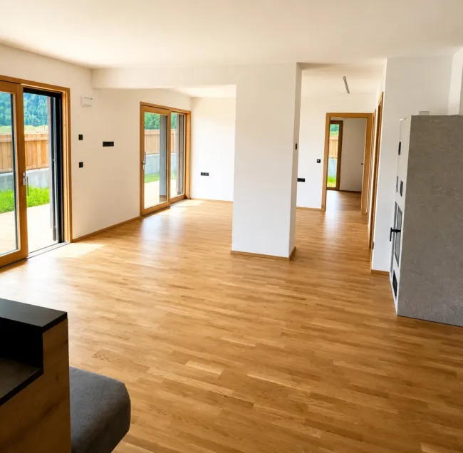Wohnbereich und Kamin