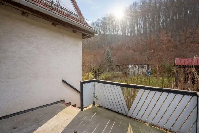 Idyllisches Einfamilienhaus auf ebenem Grund am Waldrand in Purkersdorf - Bild