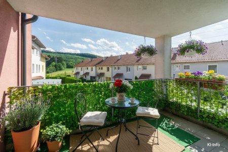 Balkon mit Grünblick
