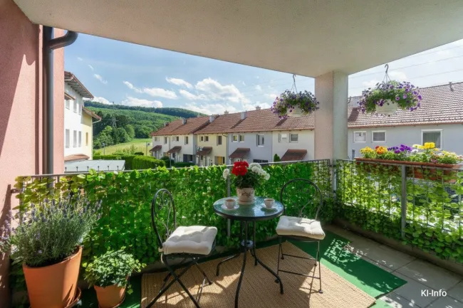 Wohnzimmer und Küchennische