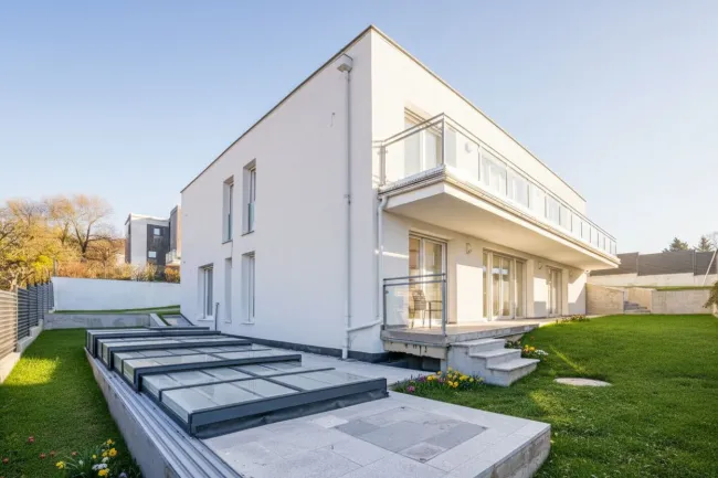 südwestseitige Ansicht mit Pool