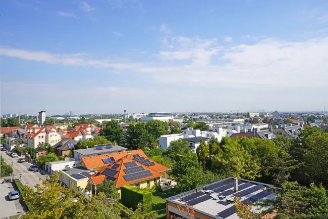 80 m² Dachterrasse nach Südwesten