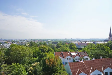 Ausblick von der Dachterrasse nach Osten