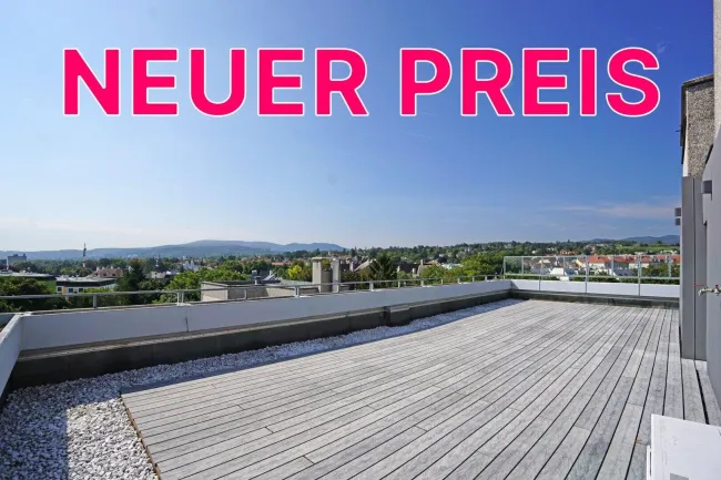 80 m² Dachterrasse nach Südwesten