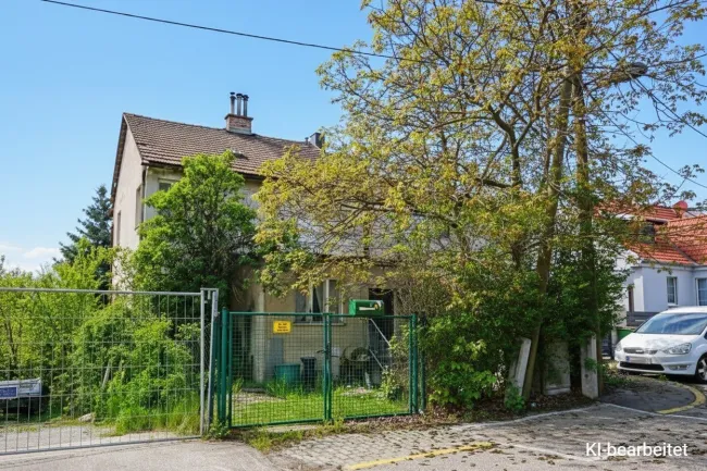 Grünruhelage: Baugrund mit Abbruchhaus zwischen Hanusch KH und Flötzersteig - Titelbild
