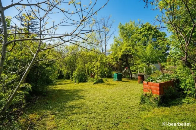 Grünruhelage: Baugrund mit Abbruchhaus zwischen Hanusch KH und Flötzersteig - Bild