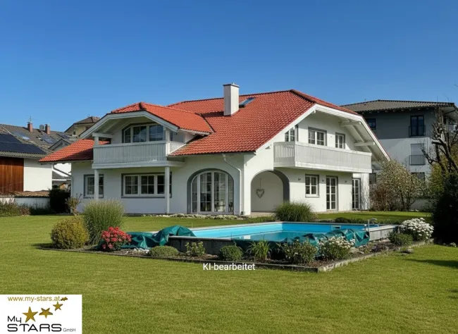 Villa mit Pool in Simbach, 10-Zimmer, mit Garten, Terrasse & Doppel-Garage! - Titelbild