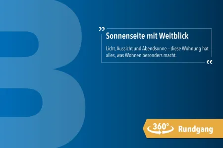 Sonnenseite mit Weitblick | inkl. Küche und Parkplatz