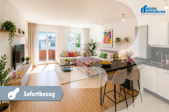 Neuwertige 1-Zimmer Wohnung mit Balkon | Sofortbezug mit Küche | Traun - Titelbild