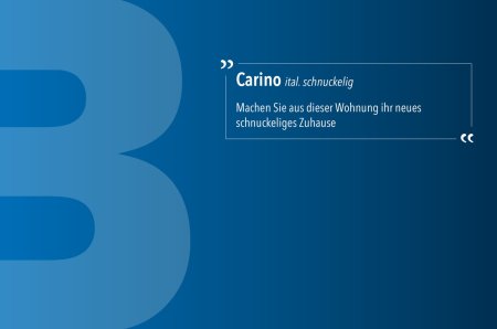 Carino | inkl. Küche und Parkplatz