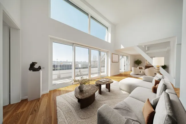 LUXURIÖSES WOHNEN ÜBER DEN DÄCHERN WIENS – 5-ZIMMER-DG-WOHNUNG NAHE PRATER - Titelbild
