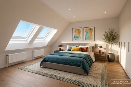 NÄHE RIVERSIDE | DG-Wohnung mit großzügigem Wohnbereich, 3 Zimmer + extra Küche | Abstellraum | ZELLMANN IMMOBILIEN