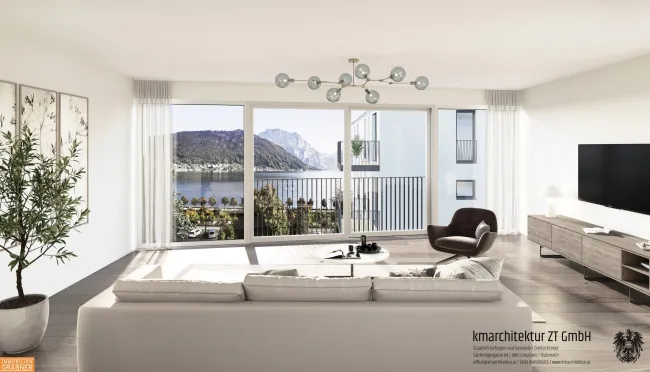 Stilvolle 4-Zimmer-Architektenwohnung mit großzügigem Wohngefühl in Gmunden - Bild