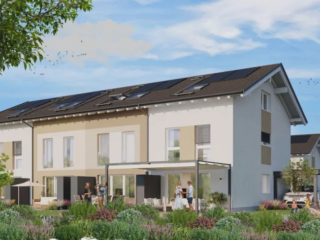 DAS LILIENQUARTIER | Neues Reihenhaus 'ACHTZEHN B' | Doppelcarport und Vollunterkellert - Bild
