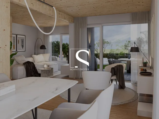 DAS VIERHOLZ SCHWERTING | Neubau Doppelhaushälfte "C" in Lamprechtshausen | Hohe Wohnbauförderung - Titelbild