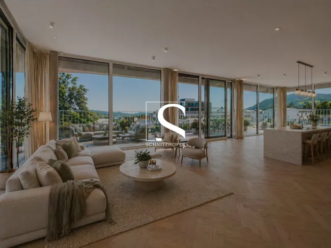DAS STADTGLÜCK | Exklusives Neubau-Penthouse mit 360° Dachterrasse | Tiefgarage & Barrierefrei - Titelbild