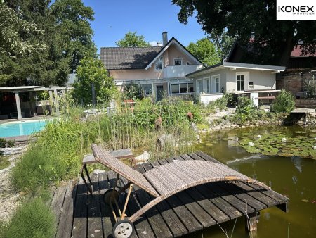 Stilvolles Einfamilienhaus mit Pool & Teich in begehrter Lage Salzburg-Moosstraße