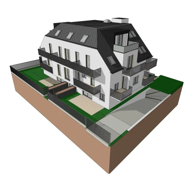 720m² Grundstück mit bewilligtem Projekt gewichtete Fläche 854,57 m² + Gärten* - Bild