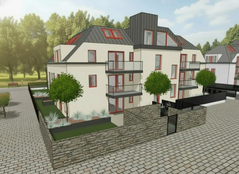 Bewilligtes Projekt mit 16 Wohnungen, Tiefgarage und Gärten - 1320m² - Titelbild