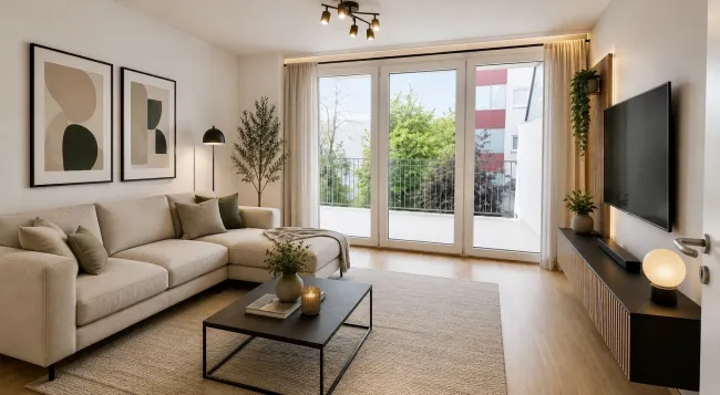Helle 2-Zimmer-Wohnung mit Balkon, Parkplatz-möglich – auch ideal als WG - Bild