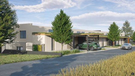 Reihenhäuser Straßenseite (Visualisierung)